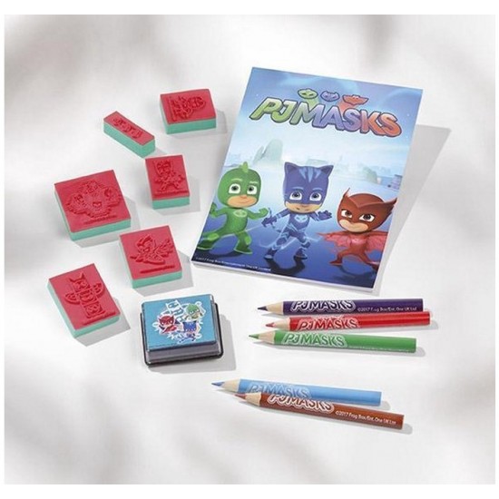 Rokdarbu komplekts Totum PJ Masks 2 in 1 Creativity Set Stamp and Painting Set 321007