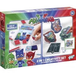 Rokdarbu komplekts Totum PJ Masks 2 in 1 Creativity Set Stamp and Painting Set 321007