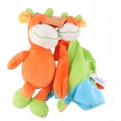 Miega lupatiņa + rotaļlieta žirafe Sunkid Baby Cuddle Cloth + Plush Toy Set Giraffe 30cm 37257