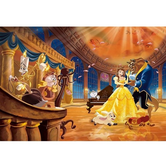 Puzle 1000 gab. Clementoni Disney Princess Puzzle Suitcase 1000 pieces Beauty and the Beast 39676