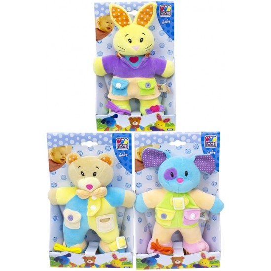 Attīstoša rotaļlieta Happy People Baby Plush Activity - Learning 3 assorted 40111