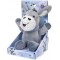 Mīksta muzikāla rotaļlieta ēzelis Happy People Baby plush Donkey 25cm, grey/blue 40135
