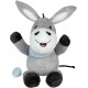 Mīksta muzikāla rotaļlieta ēzelis Happy People Baby plush Donkey 25cm, grey/blue 40135