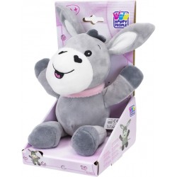Mīksta muzikāla rotaļlieta ēzelis Happy People Baby plush Donkey 25cm, grey/pink 40148