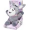 Mīksta muzikāla rotaļlieta ēzelis Happy People Baby plush Donkey 25cm, grey/pink 40148