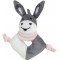 Mīksta rotaļlieta ar grabuli Happy People Baby plush Donkey 15cm, gray/pink Rattle 40153