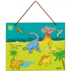 Magnētiskā tāfele ar dinozauriem Moses Dino Memo Board with Magnets 40156