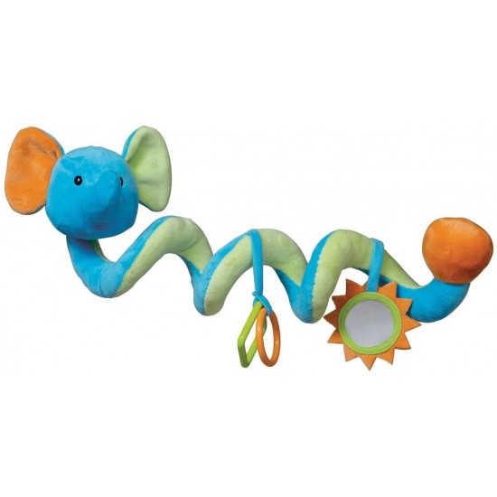 Attīstoša rotaļlieta grabulis Happy People Plush activity spiral 53cm elephant 40191