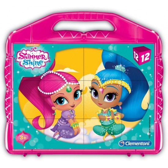 Kluči - puzles 12 gab. Clementoni Shimmer & Shine Puzzle in Case 12 pcs 41187