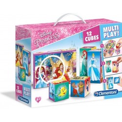 Kluči - puzles 12 gab. Clementoni Multiplay Cubes Disney Princess 12 pcs 41503