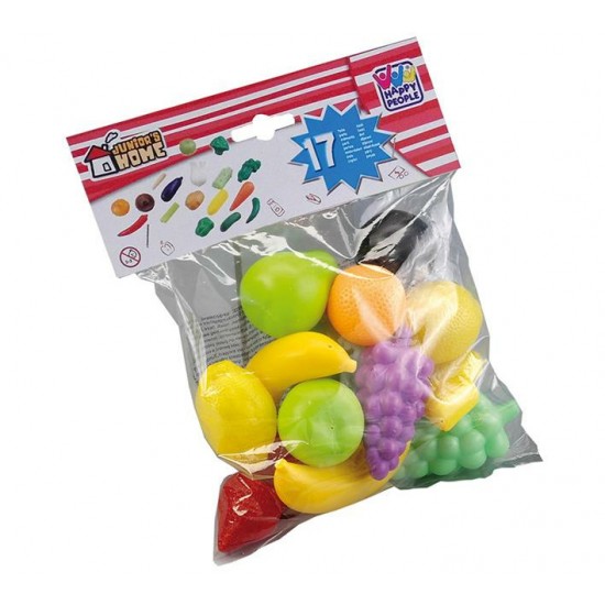 Spēļu virtuves komplekts produkti Happy People Fruit and Vegetables Play Set 17 pcs 450004