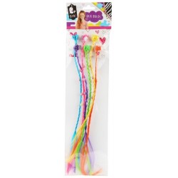 Matu sprādzes GLAMOUR&SHINE 6xLock of hair with hearts on hair clip 45850A