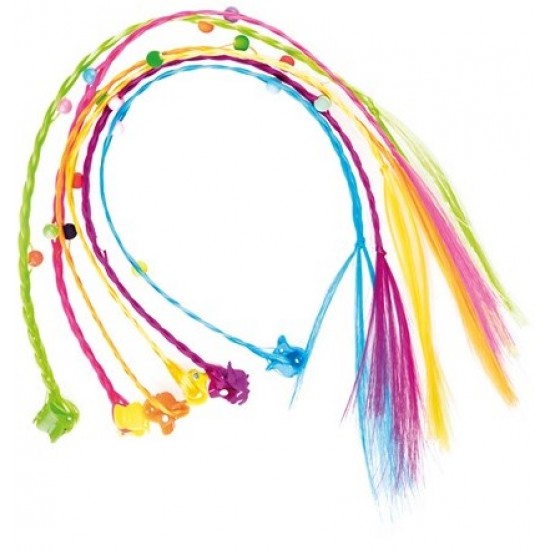 Matu sprādzes GLAMOUR&SHINE 6xLock of hair with hearts on hair clip 45850A