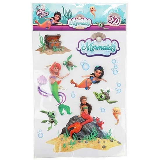 Uzlīmes MERMAIDS Wall deco stickers XXL sheet Mermaid 46145A
