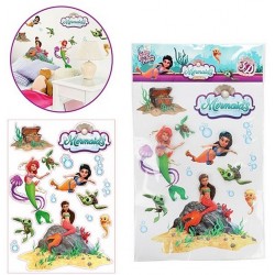 Uzlīmes MERMAIDS Wall deco stickers XXL sheet Mermaid 46145A