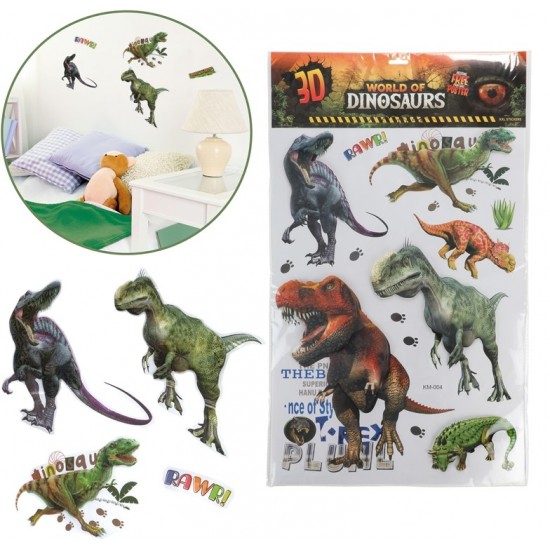 Sienas uzlīmes WORLD OF DINOSAURS Wall deco stickers XXL 46146A 