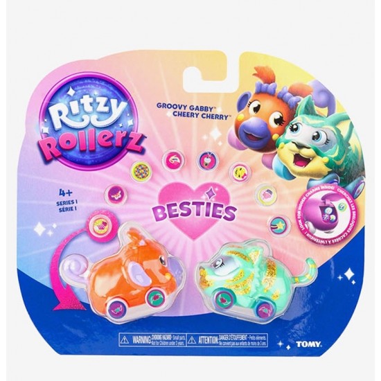 Spēļu komplekts Tomy Ritzy Rollerz Besties Monkey&Tiger 17x20cm 46810