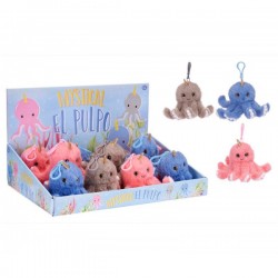 Mīksta rotaļlieta astoņkājis Plush Octopus Bagclip El Pulpo 3 assorted 10cm 49373