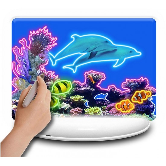 Apgaismota zīmēšanas tāfele 3D Lumi Glow LED Drawing Board Undersea World 5108