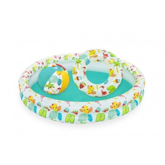 Baseins+bumba+peldriņķis Bestway Play Pool 122x20cm+Ball+Swimming 51124