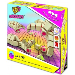 Koka konstruktors Docklets wooden building blocks, 3D flexible, 50 parts, Creepy Crawlies Set 32x32cm 58020