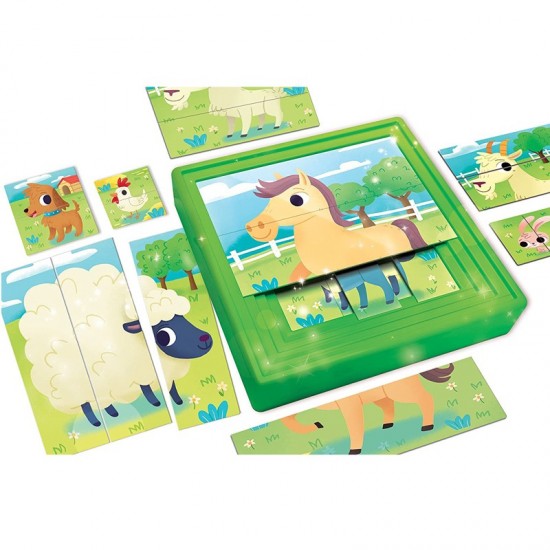 Puzles mazuļiem Lisciani 9 Puzzles Progressive Farm 58440