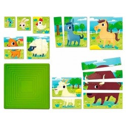Puzles mazuļiem Lisciani 9 Puzzles Progressive Farm 58440