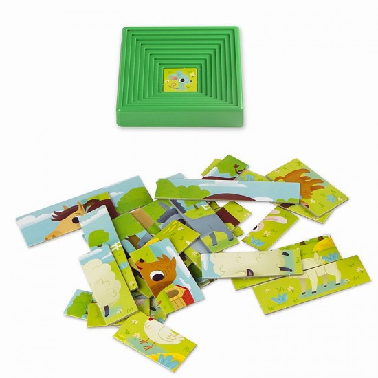 Puzles mazuļiem Lisciani 9 Puzzles Progressive Farm 58440