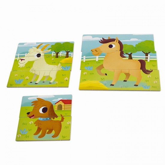Puzles mazuļiem Lisciani 9 Puzzles Progressive Farm 58440