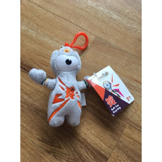 Suvenīrs atslēgu piekariņš Plusch Keyring Wenlock Olympic mascot 12cm 59317-A