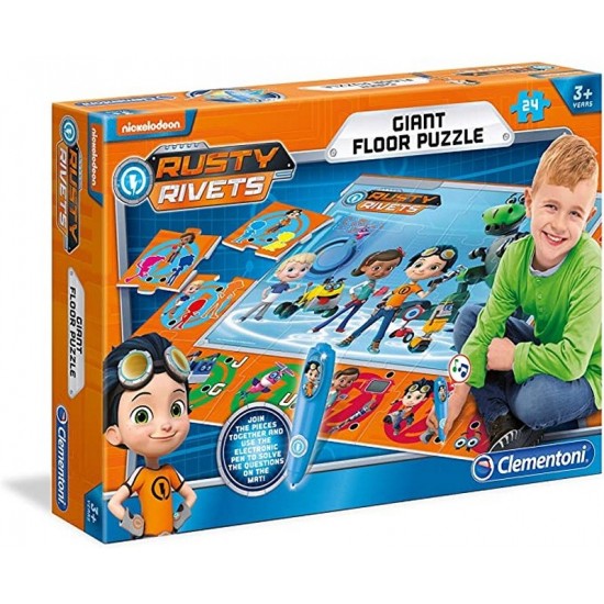 Puzle un attīstoša loģiska spēle viktorīna Clementoni Rusty Rivets Giant Floor Puzzle 24 pcs 61593