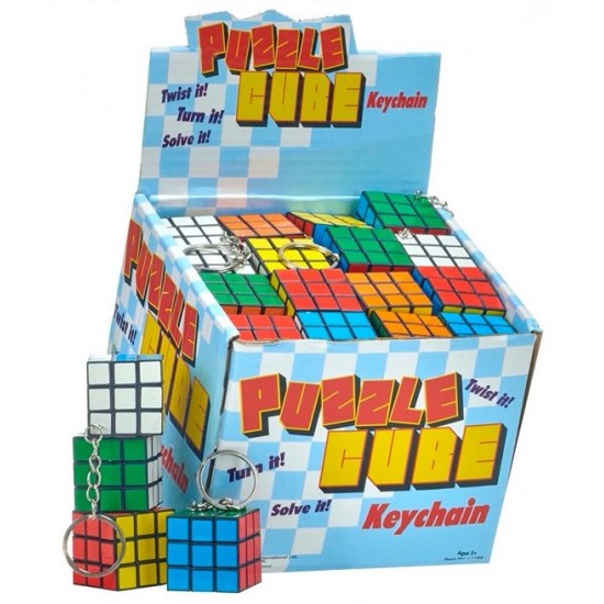 Suvenīrs atslēgu piekariņš Keychain Puzzle Cube 3cm 61689