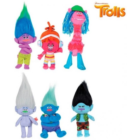 Mīksta rotaļlieta Trolls Plush 6 assorted S2 6182