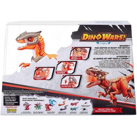 Spēļu komplekts dinozaurs Zuru Robo Alive Dino Wars! Toy figure with light and sound Raptor 7133