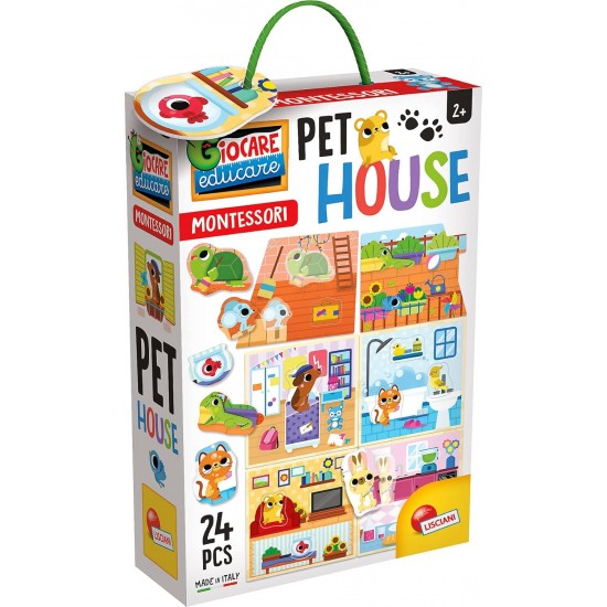 Puzle mazuļiem Lisciani Montessori Puzzle Pet House 80120