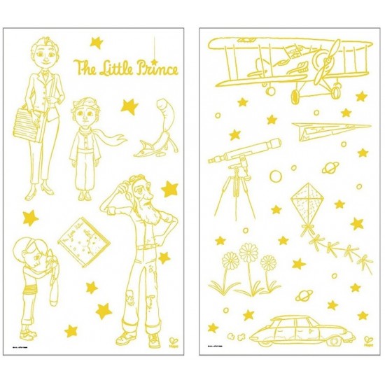Sienas uzlīmes Hape The Lttlle Prince Glow in the Dark Stickers 824788