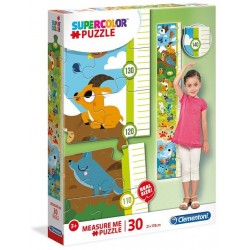 Puzle auguma mērītājs Clementoni Measure Me Puzzle Animals 30 pcs 87231