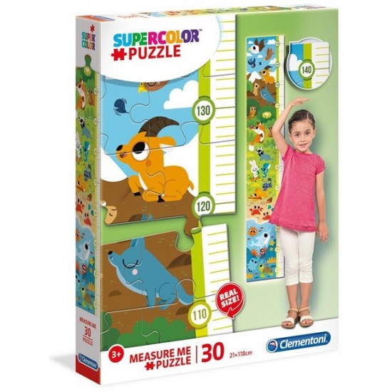Puzle auguma mērītājs Clementoni Measure Me Puzzle Animals 30 pcs 87231