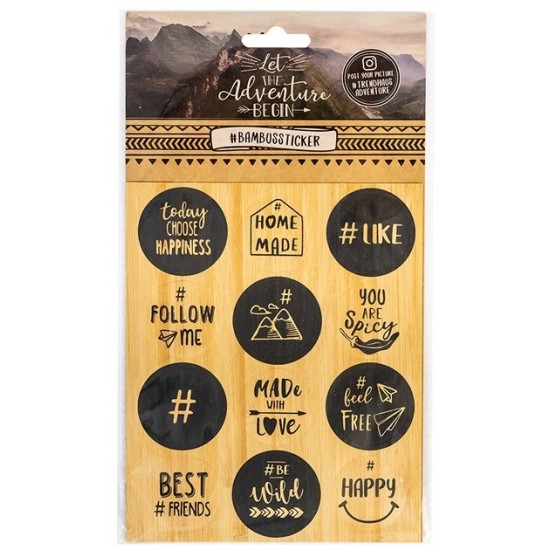 Uzlīmes Trendhaus Let the Adventure Begin Bambus Sticker 950376