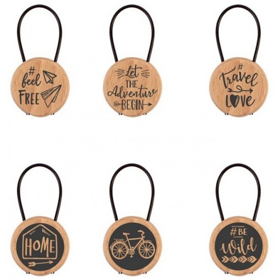 Suvenīrs koka piekariņš Trendhaus Let the Adventure Begin Wooden Key Ring 950390