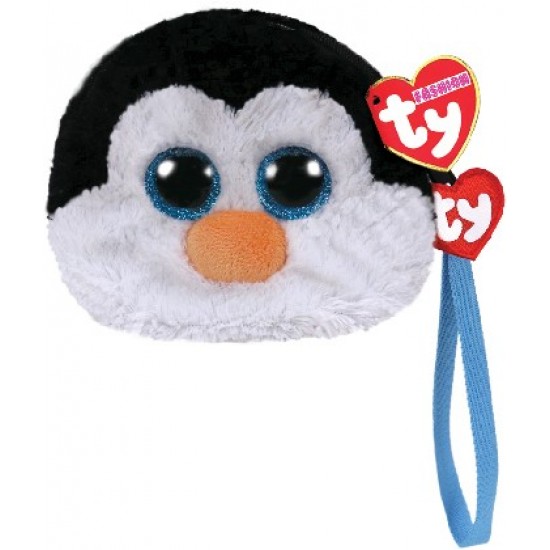 Soft toy Ty Plush Wallet Penguin with Glitter eyes Waddles 12cm 95212