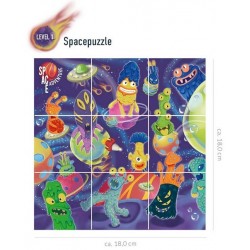 Spēle divpusīga puzzle Trendhaus Mini Space Adventure Logical Doublesided Puzzle 9 pcs 95863