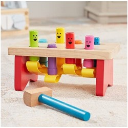 Koka klaudzināmā rotaļlieta darba galds Melissa & Doug Deluxe Hammer Bench 96071