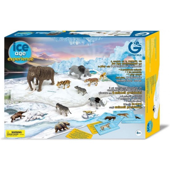 Spēļu komplekts ledus laikmeta dzīvnieki Geoworld Ice Age Experience 8 Prehistoric Animals CL170K