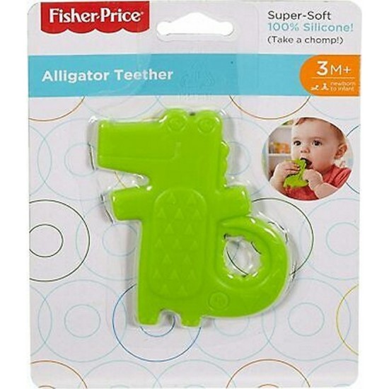 Zobgrauznis - kožamā rotaļlieta Fisher Price Alligator Teether Figure 3m+ DYF93