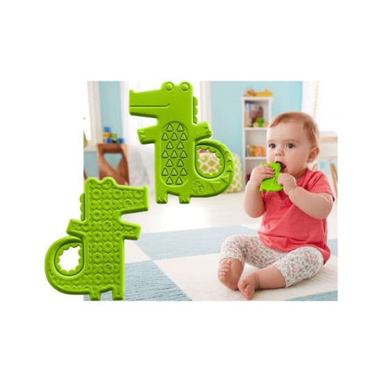 Zobgrauznis - kožamā rotaļlieta Fisher Price Alligator Teether Figure 3m+ DYF93