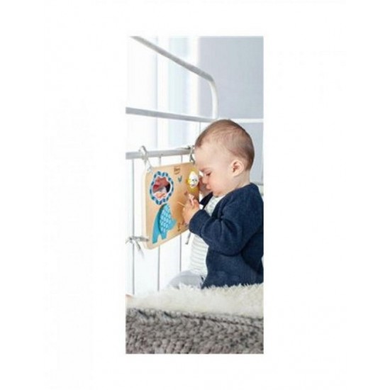 Koka attīstoša rotaļlieta - dēlis Hape Wooden activity board Felix E8517