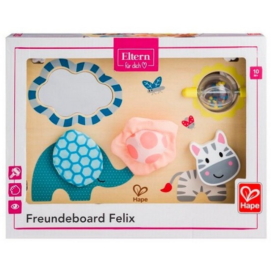 Koka attīstoša rotaļlieta - dēlis Hape Wooden activity board Felix E8517