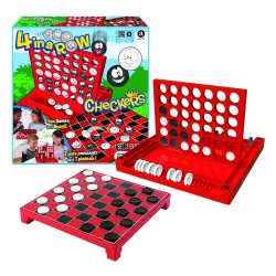Galda spēles 4 pēc kārtas/dambrete 4 in a Row/Checkers Fun Family Game GPF025