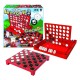 Galda spēles 4 pēc kārtas/dambrete 4 in a Row/Checkers Fun Family Game GPF025